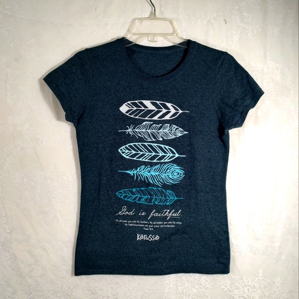 Kerusso green tones short sleeve tee   women's  S   #460